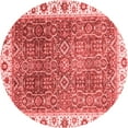 thumbnail image 1 of Ahgly Company Indoor Round Abstract Red Modern Area Rugs, 7' Round, 1 of 4