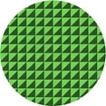 thumbnail image 1 of Ahgly Tapis Rond Lavable en Machine Intérieur Transitionnel Vert Émeraude Profond, 3 Pieds Rond, 1 of 7