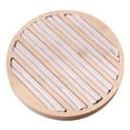thumbnail image 1 of Organizador de Bandeja de Exhibición de Anillo de Escaparate de Joyería de Madera Redonda , terciopelo beige El 15x1.7cm DYNWAVEMX Soporte de exhibición de anillo de joyería, 1 of 8