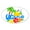 White, variant on CafePress - Ukulele Island Logo - Sticker (Oval)