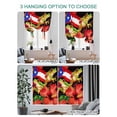 thumbnail image 4 of Puerto Rico Flag Tie Up Curtains for Windows 63 Inch Length Balloon Curtains Kitchen Adjustable Balloon Window Shade Frog Red Flower Summer Leaf Tie Up Valance Bathroom Curtain Window 46"x63", 4 of 6