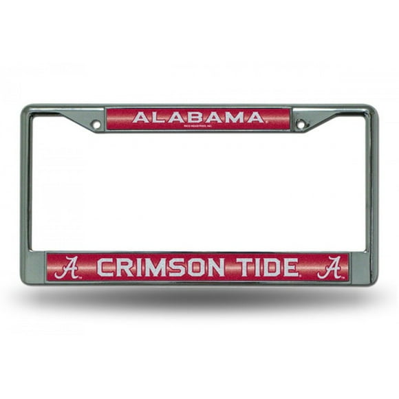 Alabama Glitter Chrome License Plate Frame