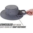 thumbnail image 3 of Zhuge Paquete de 2 sombreros de red para la cabeza, sombrero de safari, sombrero para el sol, sombrero de pescador con malla de red para pesca al aire libre, senderismo, jardinería, 3 of 4