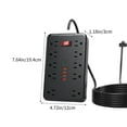 thumbnail image 3 of 2500W Power Strip with 10 Outlets, 4 USB Ports & 2 Type-C Ports - Surge Protection, Overload Protection, 1.8m Cable - US Standard, FCC Certified, Ideal for Home & Office, 3 of 6
