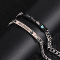thumbnail image 3 of Duo Pulseras Bloosom Originales Pareja King Queen Rey Reina Acero Inox Plata, 3 of 4