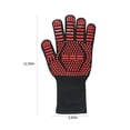 thumbnail image 3 of Sports Outdoors Camping Hiking BBQ Barbecue BBQ Barbecue Meat Oven Microwave Barbecue Resistance High-temperature Glove Non-slip Silicone Anti-burn Glove Glove Heat Insulation Anti-scalding Red, 3 of 6