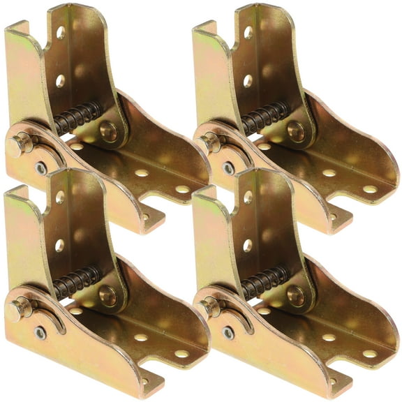 Monyance Folding Shelf Hinge Workbench Legs Hinge 4pcs Folding Shelf Hinge 90 Degree Spring Loaded Hinge(2.64X2.4X1.54Inches)