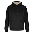 thumbnail image 6 of GERsome Men's Sherpa Hoodie Pullover Winter Thick Warm Fleece Lined Hoodies Athletic Sweatshirts with Kangaroo Pouch Pocket S-3XL, Black/S, 6 of 8