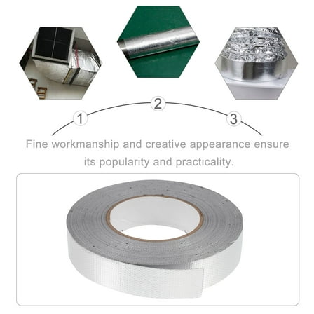 FRCOLOR  Aluminum Foil Tape DIY High Temperature Repair Fireproof Adhesive Silver