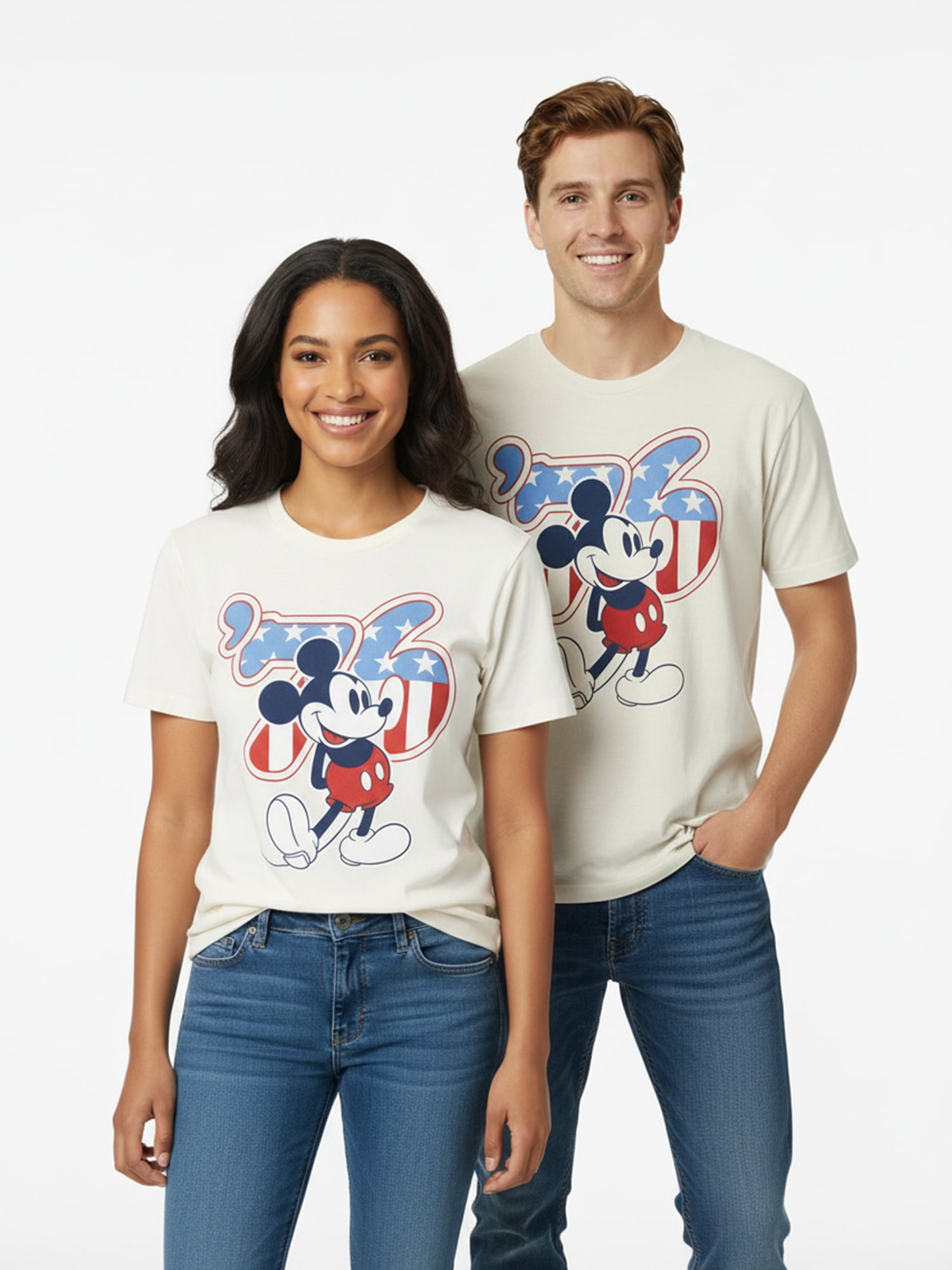 Disney Men's Mickey Mouse Spirit of 76 America 250 Graphic Tee, Sizes XS-5XL