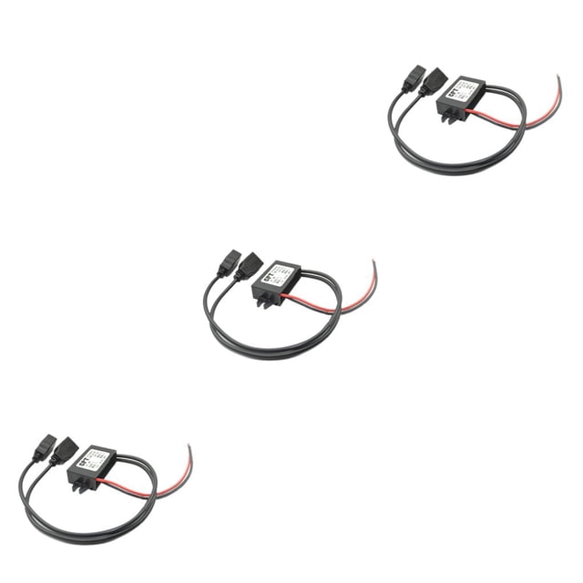 fastboy Vehicle 12V to 5V Buck Converter Professional Simple Car Mounted USB DC-DC Power Module Connect Fitting As picture shown 8.4x5.5x1.9cm 3Set