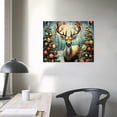 thumbnail image 3 of TIAOTIAOHOU Christmas Canvas Wall Art 2 Piece Elk Deer Poster Prints Animal New Year Picture Modern Artwork for Living Room Bedroom Home Office Decor Gallery Wrapped, 3 of 4
