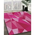 thumbnail image 2 of Ahgly Company Indoor Rectangle Patterned Dark Hot Pink Abstract Area Rugs, 2' x 3', 2 of 6