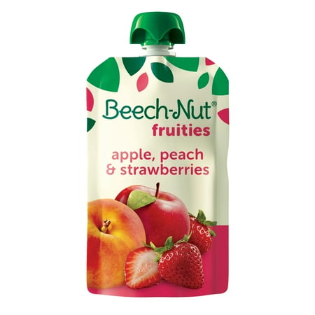 Beech-Nut Fruities Stage 2, Apple Peach & Strawberries Baby Food, 3.5 oz Pouch