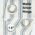 thumbnail image 6 of Curtainking Blue Striped Curtains Linen Farmhouse Living Room Curtains Ticking Stripe Curtains Rustic Pinstripe Curtains Grommet 2 Panels 50" x 84", 6 of 9