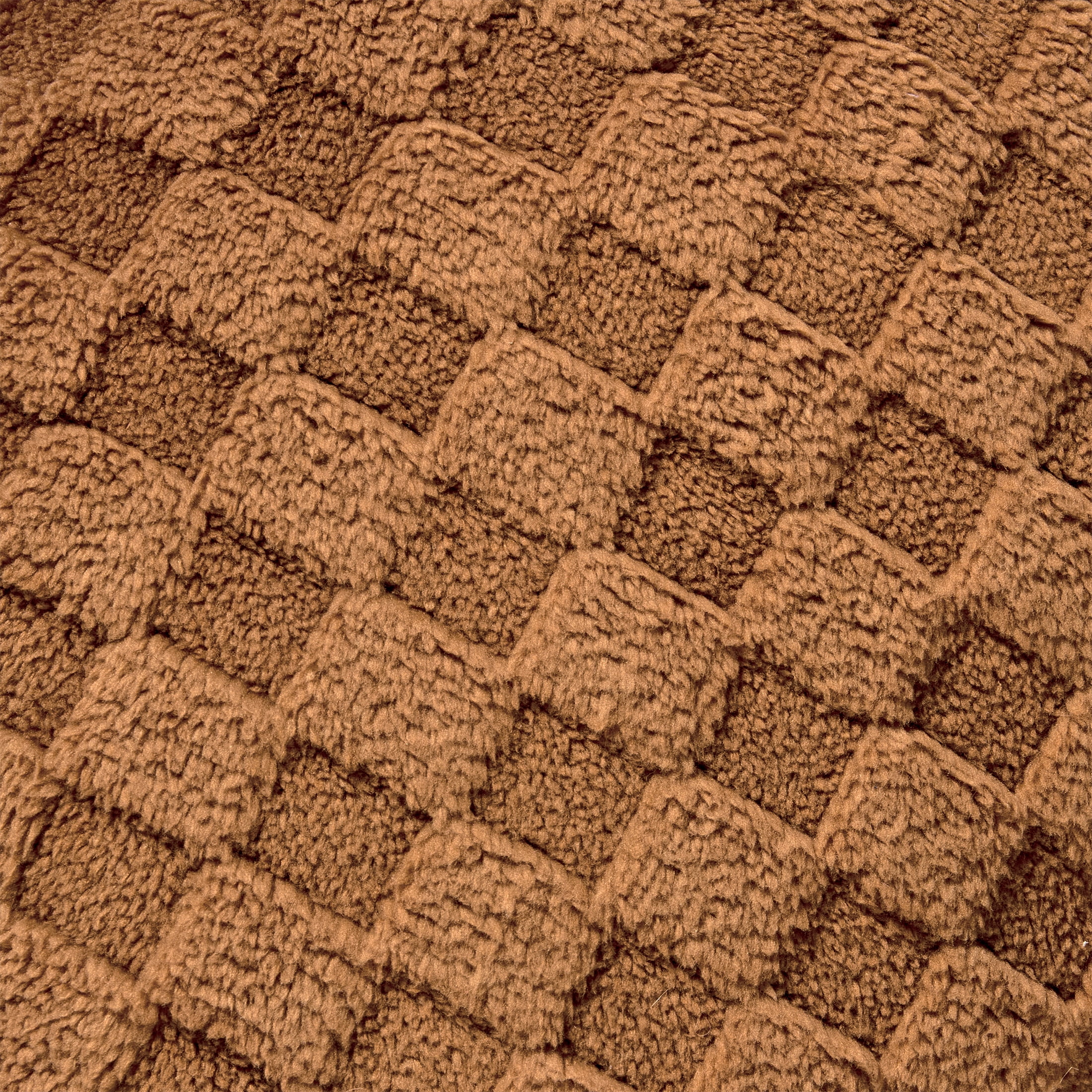 Mainstays 11" x 10" Brown Sherpa Check Bolster Decorative Pillow