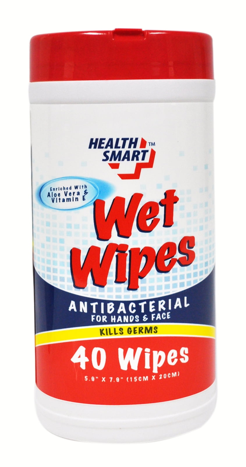 Health Smart Wet Wipes Antibacterial 40PC - Walmart.com - Walmart.com
