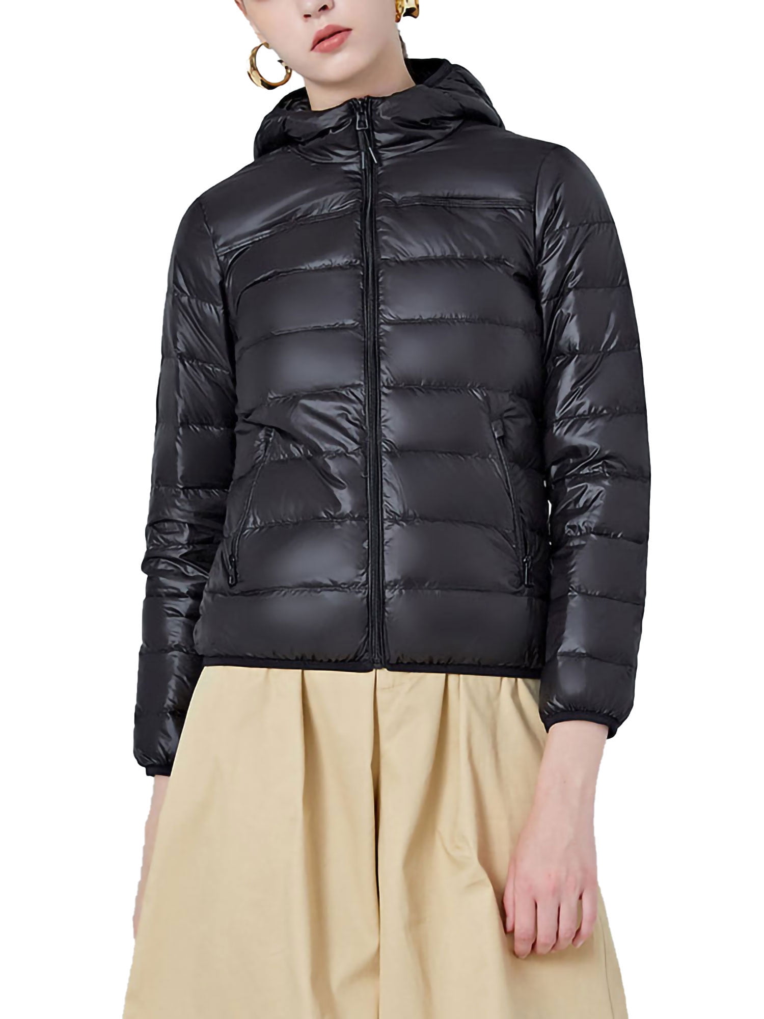 Sexy Dance - Puffer Hooded Coat for Women Winter Warm Puffer Down Jackets Coats Outwear Casual 