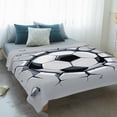 thumbnail image 4 of Football Wall Crack Blanket Soft Cozy Warm Throw Blanket for Couch, Plush Fuzzy Flannel Fleece Blankets for Sofa, Modern Abstract Footballs in Wall Bed Blankets Lightweight Gifts for Women, 40"x50", 4 of 9