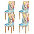 thumbnail image 2 of BZSMCE Chairs Slipcovers Dining Chair Covers Playful Pup in A Colorful Pool Creative Pattern, 2 of 7