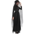 thumbnail image 4 of Women Halloween Gothic Bride Black Bridal Dress Halloween Party Costume Cosplay, 4 of 7