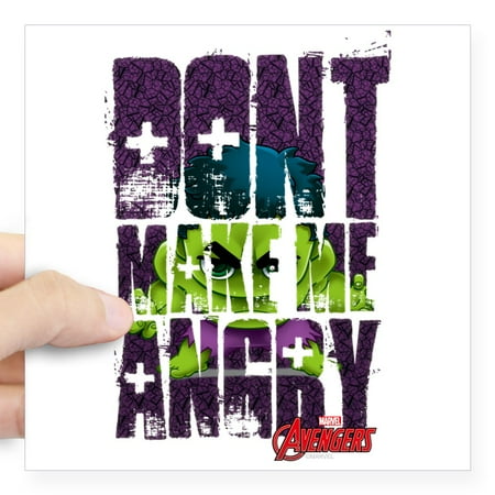 CafePress - Chibi Angry Hulk Square Sticker 3" X 3 - Square Sticker 3" x 3"
