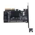thumbnail image 1 of PCI E4 To 6Gbps Expansion Adapter, RAID Card IPFS SATA3.0 Expansion Adapter 88SE9230 Chipset PCB PCI E4X Port  for Faster Transmission, 1 of 7