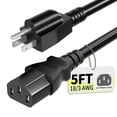 thumbnail image 1 of Cable de alimentación Vockjour 1,5 m 10 A 125 V NEMA 5-15P a C13, 1 of 7