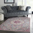 thumbnail image 2 of 5â€™ x 7â€™ Gray and Pink Medallion Area Rug, 2 of 6