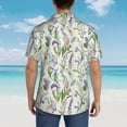thumbnail image 6 of Goofa Wisteria Flower Hawaiian Shirt for Men, Unisex Summer Beach Casual Short Sleeve Button Down Shirts,Aloha Tropical Floral print shirt-, 6 of 9