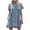 Light Blue, variant on Women's Button Down Babydoll Denim Dress Casual 2024 Summer Loose Short Sleeve Shirt Jean Dresses with Pockets