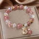 thumbnail image 1 of Pulseras para mujer, regalos para mujer, pulsera de cristal rosa natural, pulsera retro para mujer, pulsera A, 1 of 5