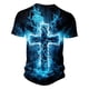 thumbnail image 3 of Camisas de Manga Larga para Hombres Botón de Impresión Casual Blusa de Cuello Redondo, Manga Corta para Invierno Primavera, 3 of 3