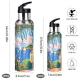 thumbnail image 2 of Yayeee 20oz Insulated Water Bottle Double Wall Stainless Steel with Flip Straw Lid, Blue Window, 2 of 7