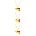 thumbnail image 1 of Transemion Pendentif en Acier Inoxydable Déclaration de Mode Collier en Acier Inoxydable pour Unisexe Toute Déclaration d'Occasion avec Style Or 3Set, 1 of 6
