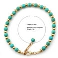 thumbnail image 2 of Segolike Boho Anklet Chain, Handmade Dainty Beach Ankle Bracelet Adjustable Layered Turquoises Beads Dangle Foot Women, 2 of 7