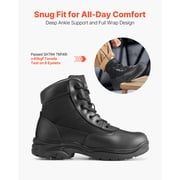 KFFKFF Mens Tactical Military Boots, 6-inch Combat Hiking and Work Footwear, Lightweight, Durable, and Breathable Design for Outdoor Activities, Security, and Mountaineering, US Size 10