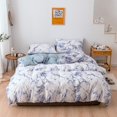 thumbnail image 3 of Juego de funda de edredón y funda de almohada de mármol suave, 2 uds., tamaño individual, 168x229cm (azul), 3 of 8