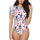 thumbnail image 1 of Balery 4th Of July Body de cuello redondo de manga corta para mujer Tops de manga corta Tops básicos-X-Large, 1 of 7