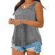 thumbnail image 5 of Craaazy Women's Relaxed Fit Plus Size V Neck Tank Top, Solid Color Sleeveless Loose Top, Comfy Casual Cami for Summer Gifts, 5 of 8