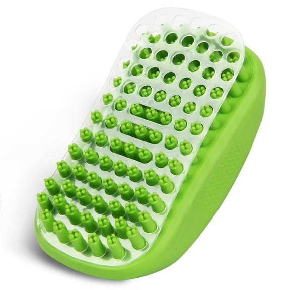 Dog Brush Bath Soothing Massage Rubber Bristles Curry Comb for Dogs & Cats Washing