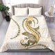 thumbnail image 2 of Juego de cama Tuatara maorí dorado lujoso estampado pastel LT01, 2 of 6