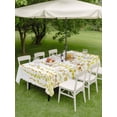 thumbnail image 4 of Outdoor Tablecloth with Umbrella Hole for Patio/Picnic/Party/Camping, Sage Green Polka Dots Waterproof Table Cloth Rectangle Table Cover Washable, Yellow Watercolor Abstract Art (52"x 70"), 4 of 8