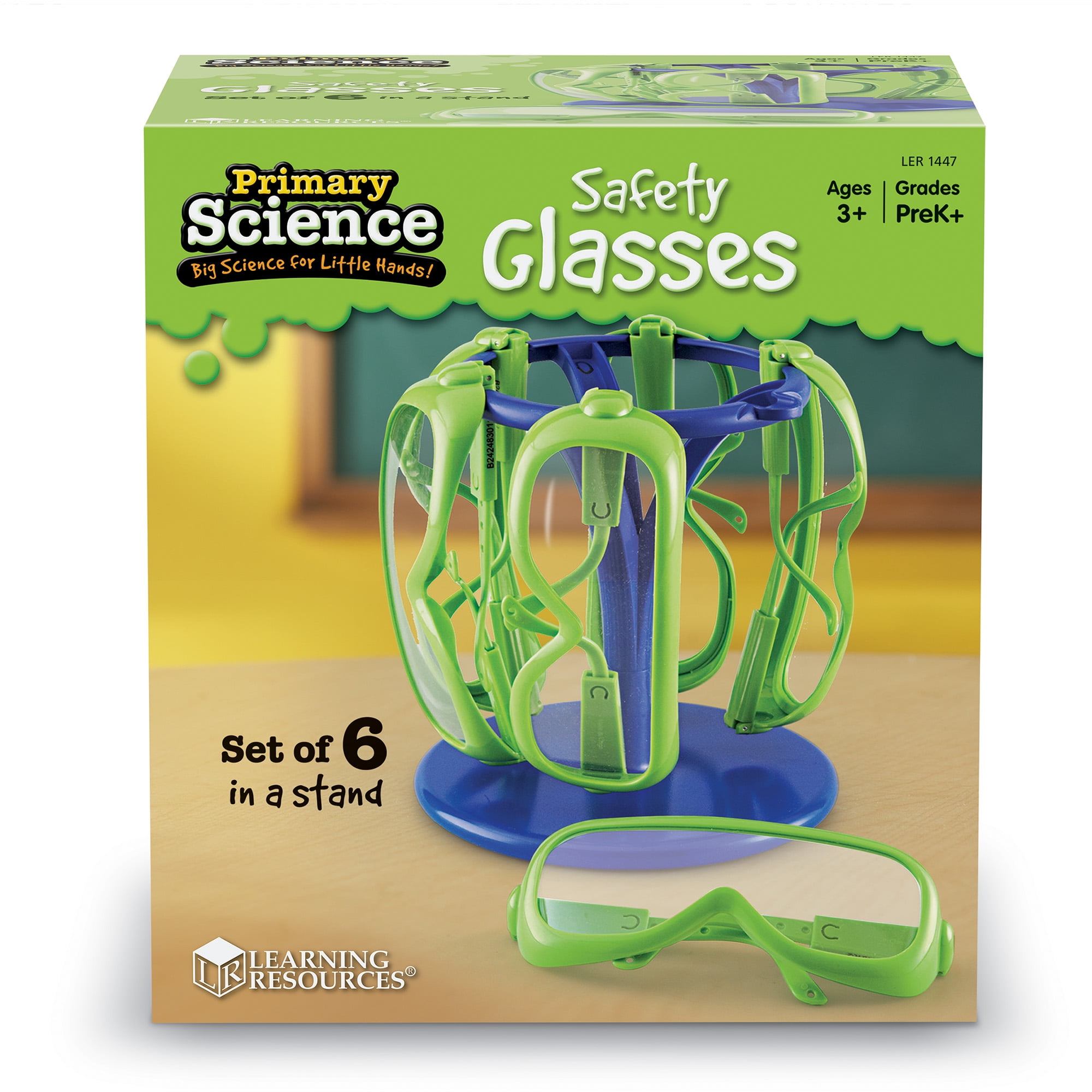 Learning Resources Safety Glasses in a Stand, Classroom Supplies, Ages 3+, LER1447