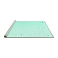 thumbnail image 2 of Ahgly Company Machine Washable Indoor Rectangle Solid Turquoise Blue Modern Area Rugs, 2' x 4', 2 of 4