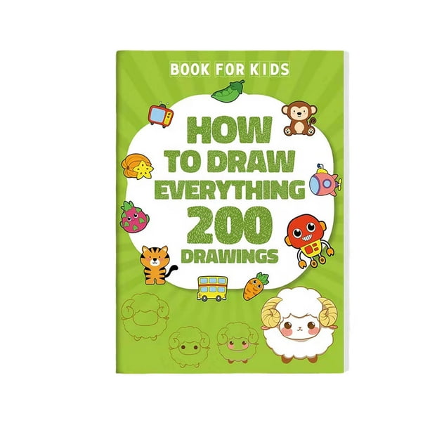 Cómo dibujar cualquier cosa: 300 dibujos de cosas adorables, animales, comida y objetos | Libro para niños