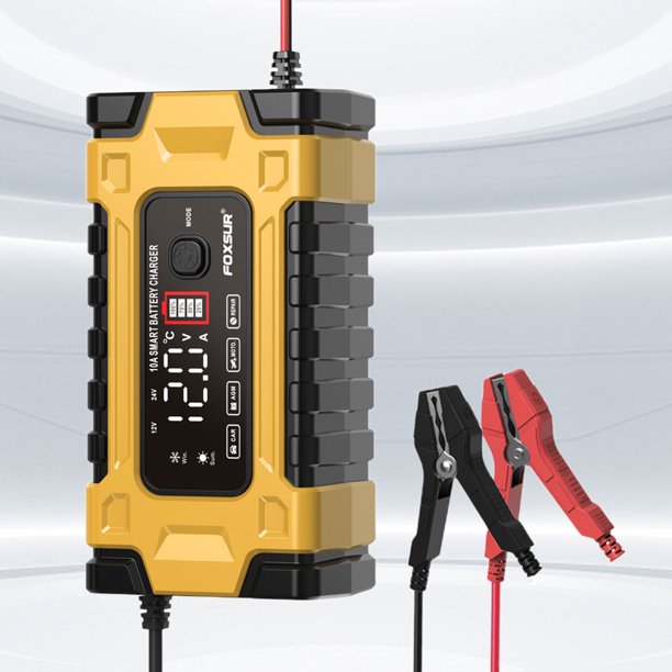 Cargador De Batería De Coche Cargador de batería de coche 12V 10A 24V 5A Carga rápida inteligente automática (UE) Sywqhk Accesorios para autos y motos