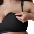 thumbnail image 2 of BRAVADO! DESIGNS Plunge Wireless Maternity & Nursing Bra | Black | M, 2 of 6