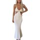 thumbnail image 1 of Vestido largo Sexy de punto con tirantes finos para mujer, vestido largo con cuello Halter y espalda descubierta, ropa de calle Y2K para fiesta en Club Fokelyi WRMH-1442-3, 1 of 7