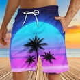 thumbnail image 1 of Puntoco Pantalones Cortos De Playa Para Hombre Con Bolsillo Con Cordón Y Estampado X24 Azul Xxl,Pantalones Cortos Hombre, 1 of 4